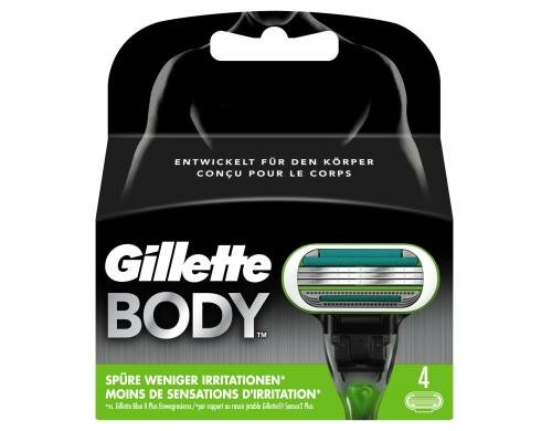 Gillette Klingen zu Körper-Rasierer BODY 4e speziell designt für Körperrasur