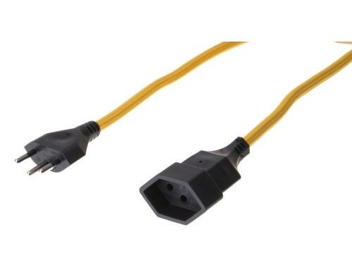 Textil-Verlängerungen MaxTex 3m, gelb, 3-polig, T12/T13