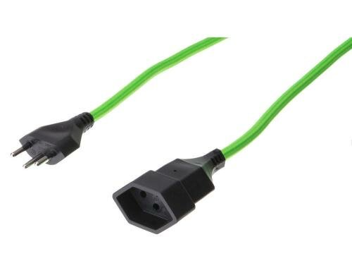 Textil-Verlängerungen MaxTex 3m, grün fluoreszierend, 3-polig, T12/T13