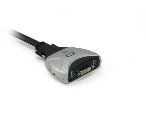 LevelOne KVM-0260-V2: 2Port Kabel-KVM USB, DVI, 1920x1200, Audio, DDCB2