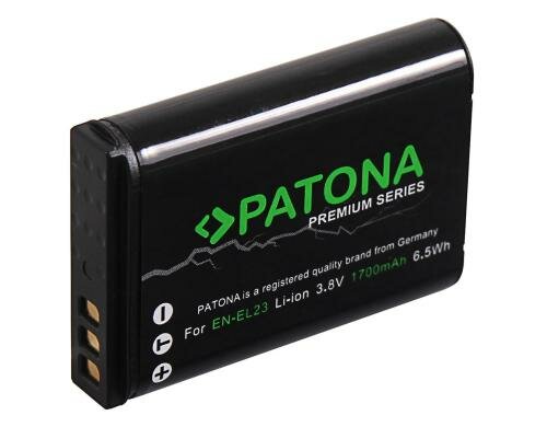 PATONA Premium Akku EN-EL23, 1700 mAh /3.8V für Coolpix B700/P900/P610/P600/S810c
