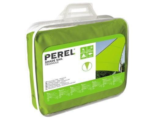 Perel Sonnensegel - Dreieck, 3.6x3.6x3.6 m, Farbe: LINDGRÜN, Wasser abstossend,