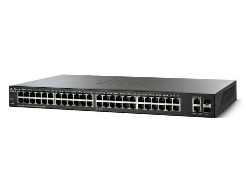 Cisco SG220-50: 50 Port Smart Plus Switch 48xGE, 2xSFP/RJ45 1G