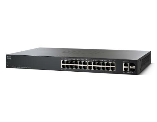 Cisco SF220-24: 24 Port Smart Plus Switch 24xFE, 2xSFP/RJ45 1G