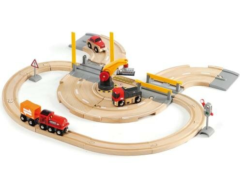 BRIO Strassen + Schienen Kran Set Alter: 3+ Teile: 26