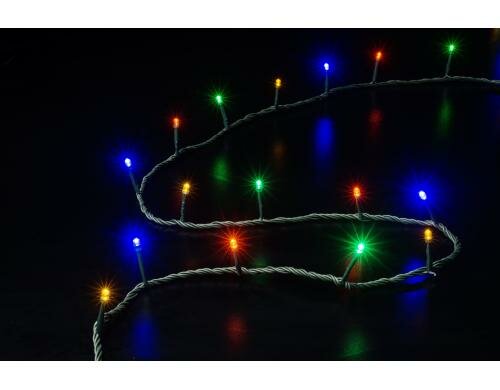 STT Lichterkette LED Connect Twinkle 100 7.5m, 100 LED rot/gelb/grün/blau, outdoor