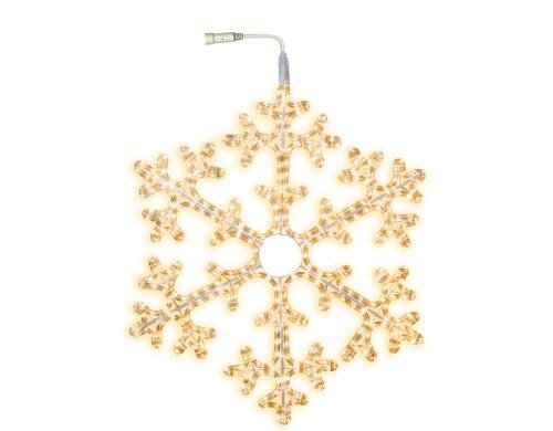 Star Trading LED Snowflake 75cm, warmw. outdoor IP44, Zuleitung: 1.8m, 230V/15W