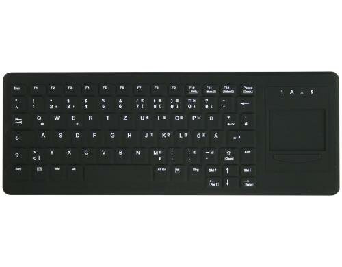 Active Key desinfizierbare Tastatur mit Touchpad USB schwarz