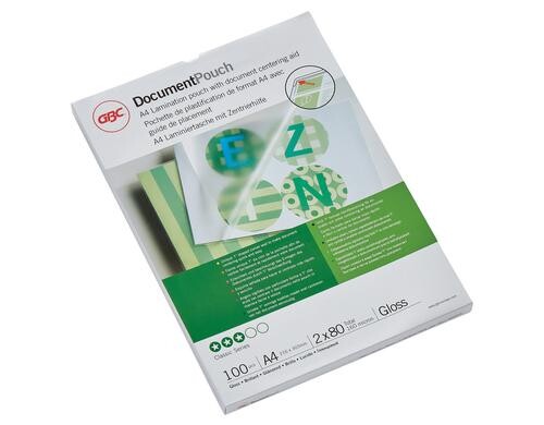 GBC Laminierfolie 80 Micron A4 (216x303), 100 Stk., gloss