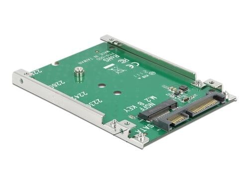 Delock M.2 zu SATA Adapter, inkl. 2.5 7mm Betrieb von M.2 SATA Key-B SSD an 2.5 SATA