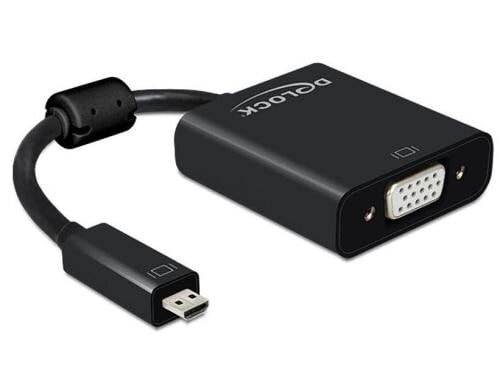 Monitorkonverter Micro-D HDMI zu VGA+Audio nur für onboard-Micro-D HDMI, schwarz