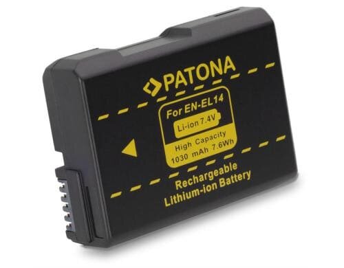PATONA Akku EN-EL14, 1030 mAh /7.4V für D3100, D3200, D5100, D5200, D5300,