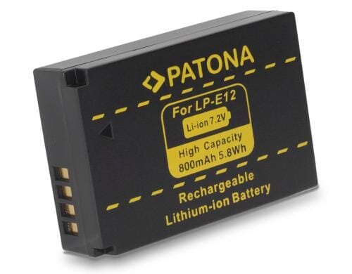 PATONA Akku LP-E12, 800 mAh / 7.2V für EOS M/100D,
