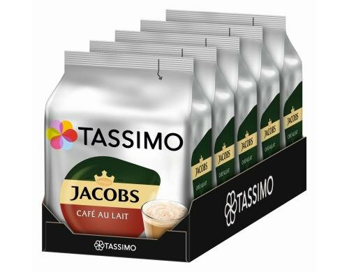 Tassimo T DISC Jacobs Café au Lait Karton à 5 Packungen (mit je 16 T DISCS)