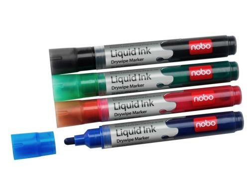 Nobo Liquid Ink Boardmarker rot 12 Stk., farbintensives Schriftbild,