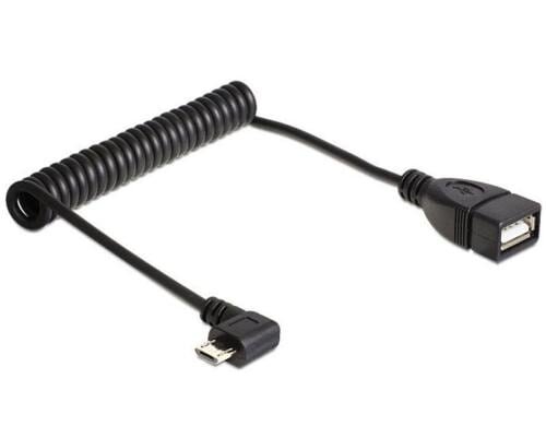 USB OTG (On the Go) Spiralkabel, 28-55cm Datenübertragung zwischen 2 Mobilgeräten