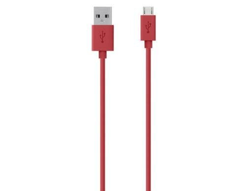 Belkin MIXIT Micro USB 2m rot für Handy, PDA, Digitalkamera mit Micro-USB