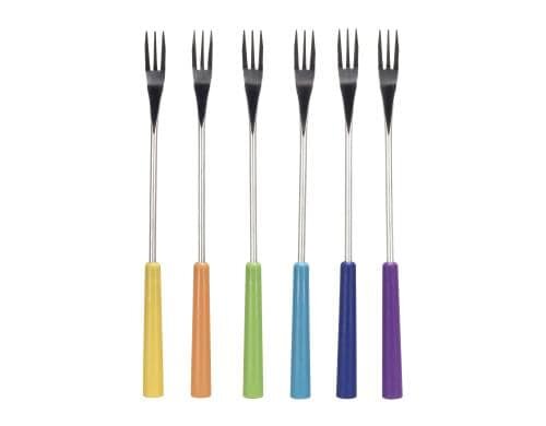Nouvel Käsefondue Gabeln Colori 6 Stück, Kunststoffgriff