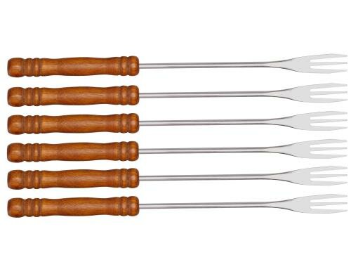 Nouvel Käsefondue Gabeln Holzdesign 6 Stück