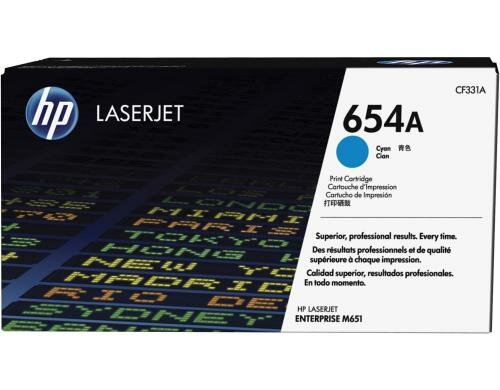 HP Toner 654A - Cyan (CF331A) Seitenkapazität ~ 15000 Seiten