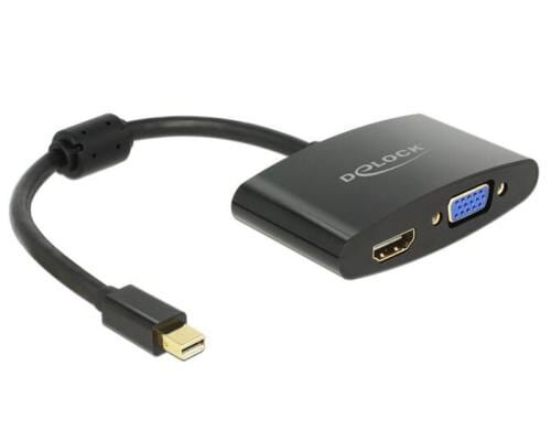 Monitoradapter Mini-DisplayPort zu HDMI&VGA schwarz, 15cm, nur 1 Monitor