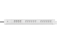 Steckdosenleiste 16xT13, o. Schalter, grau 3m Kabel, mit...