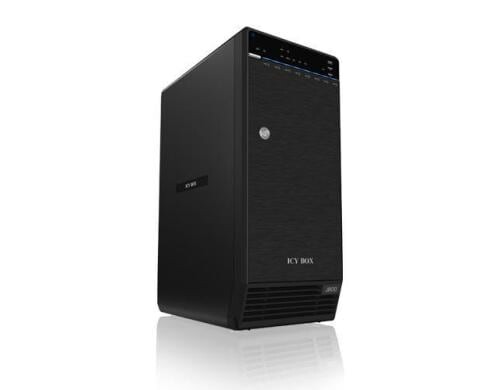 ICY BOX ext. 8x3.5" Aluminium-Gehäuse IB-3680SU3, schwarz, USB 3.0, eSATA, Plug&Play & Hot Swap, Ext. JBOD System für 3,5" SATA I/II/III Festplatten, keine HDD-Kapazitätsbeschränkung. inkl. 2x 80mm-Lüfter