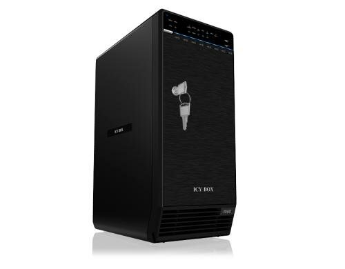 ICY BOX ext. 8x3.5 Gehäuse IB-RD3680SU3 Raid, schwarz, USB3.0, eSATA, 8 HDD
