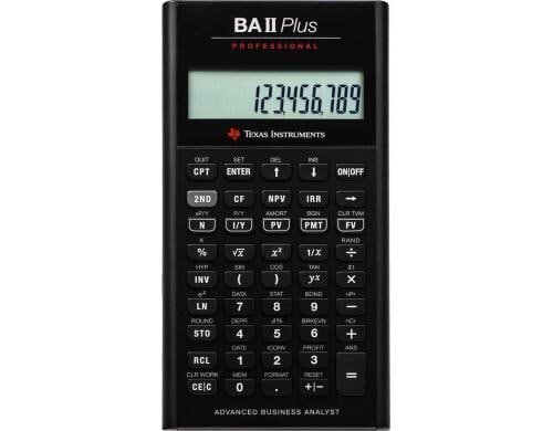 Texas-Instruments BAII Plus PROFESSIONAL de/en/fr, für berufliche Anwender