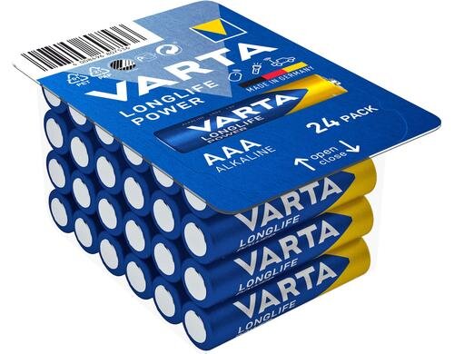VARTA Longlife Power AAA, 1.5V, 24Stk vergl. Typ LR03, MICRO, AM4, KA3, AAA
