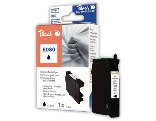 Peach Tinte Epson T0801 black 8.6ml 330 Seiten