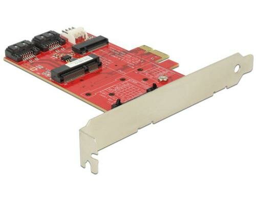 DeLock PCI-Express-x1 Controller 1xM2 SATA, 1xmSATA, 1x MiniPCIexpress