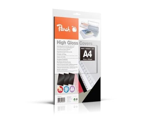 Rückseite, glanz, 250g, schwarz, 25 Stk. High Gloss Back Covers
