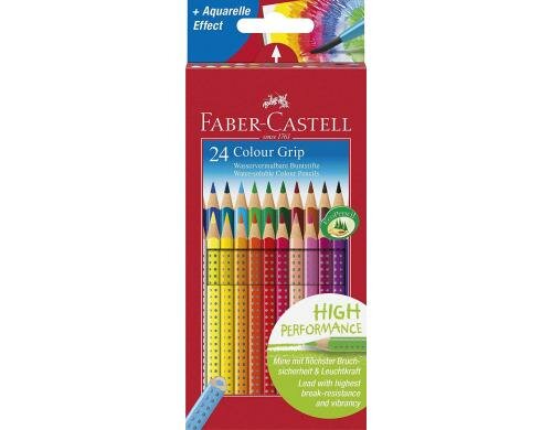 FABER-CASTELL Buntstifte COLOUR GRIP 2001 24er Kartonetui, dreieckig,