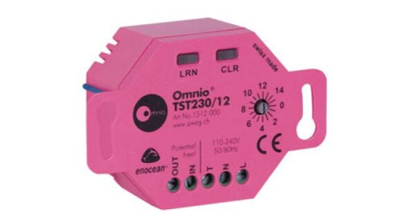 Omnio EnOcean UP-Tasterschnittstelle TST230/12, 1x potentialfrei, 1x 230V