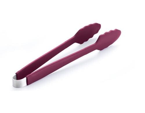 LotusGrill Grillzange pflaumenlila Material: Edelstahl/Silikon, Länge: 33cm