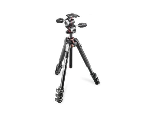 Manfrotto MK190XPRO4-3W XPRO Alu-Stativ Kit 4 Segemente, inkl. 3-Weg-Neiger