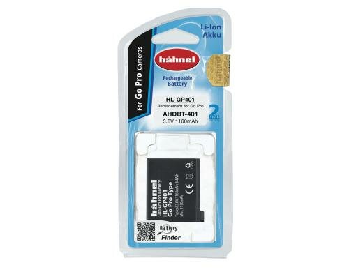 Hähnel Ersatzakku HL-GP401, für GoPro AHDBP-401 Lithium-Ionen-Akku, 3,8V 1160mAh