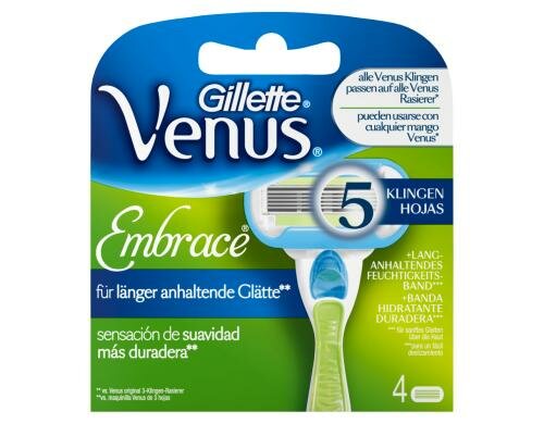 Gillette Venus Klingen Embrace 4er 5-Klingen-System