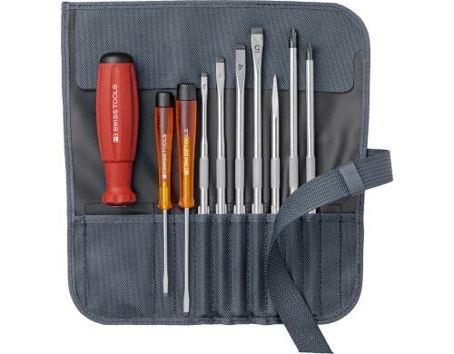 PB Rolltasche Schraubenzieher-Set PB8218 10-teilig, Swissgrip für hohe Drehmomente