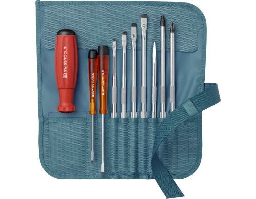 PB Rolltasche Schraubenzieher-Set PB8218 10-teilig, Swissgrip für hohe Drehmomente