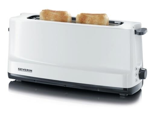 Severin Automatik-Langschlitztoaster Start mit integriertem Brötchen-Röstaufsatz