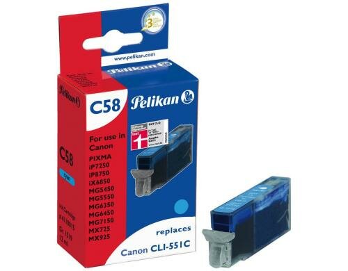 Tinte Pelikan CLI-551C XL cyan 12 ml