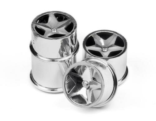HPI Q32 Super Star Wheel Set, chrom