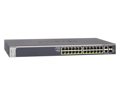 Netgear GS728TXP: 24 Port Smart Switch S3300-28X-PoE+ 28PT stkbl PoE Smart Switch