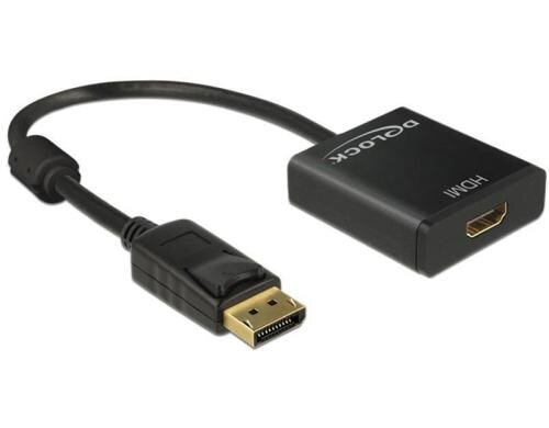 Monitoradapter DP zu HDMI, aktiv,4K Support DP Stecker zu HDMI Buchse , 20cm, schwarz