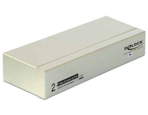 Delock VGA Splitter 2-Port, 450Mhz 2048x1536, bis 55m integrierter Verstärker