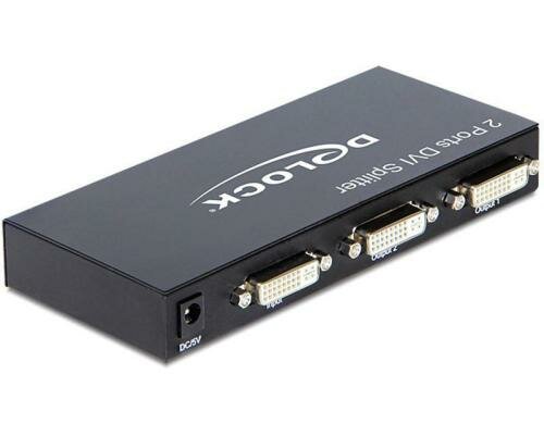 Monitorsplitter DVI-I zu 2x DVI(24+5pin) Duallink, aktiv verstärkt, kaskadierbar