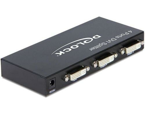 Monitorsplitter DVI-I zu 4x DVI(24+5pin) Duallink, aktiv verstärkt, kaskadierbar