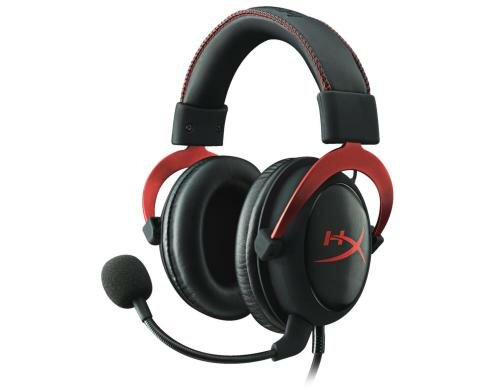 HyperX Cloud II Headset rot Hi-Fi-fähige 53-mm, Aufbau: geschlossen